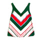 Ted Baker - Women's Paisly V Neck Striped Tank Top
