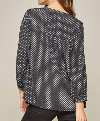 Andree By Unit - Polka Dot Floral Embroidered Top