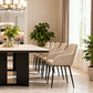 Dining Chair With Backrest And Wide Seat (Set of 2) - Beige