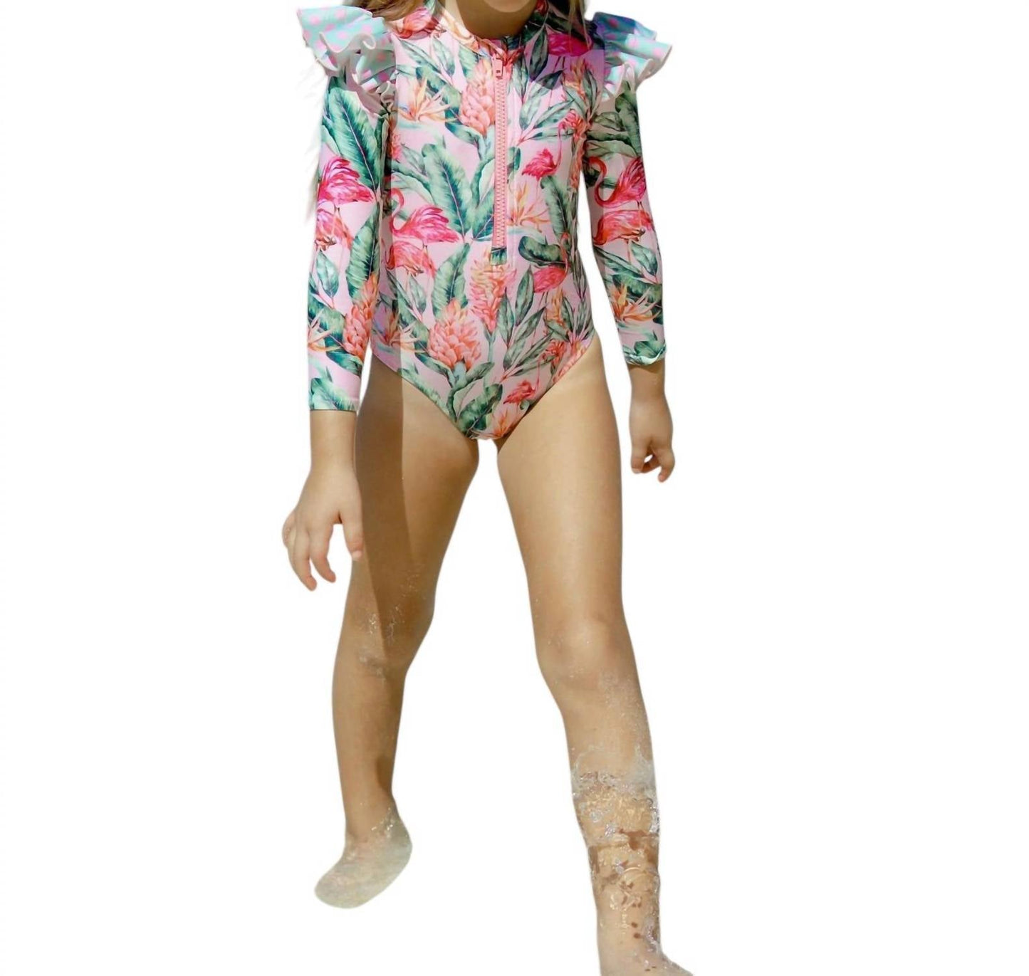 Lia Sahara - Girl's Zipper Long Sleeve One Piece
