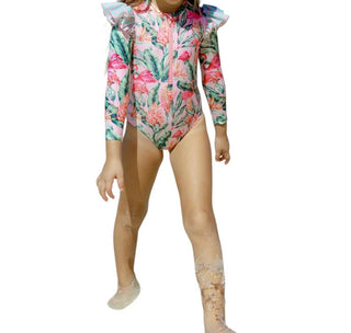 Lia Sahara - Girl's Zipper Long Sleeve One Piece