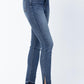 Judy Blue - Hi Waist Fray Slit Straight Leg Jeans