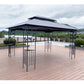 13 x 10 Ft Patio Gazebo Tent with Ventilated Double Roof and Mosquito Net