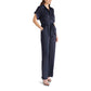Steve Madden - Tori Tie Waist Wide Leg Satin Jumpsuit