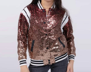 Central Park West Kids - Girl's Sequin Bomber Jacket