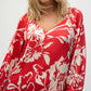 Joseph Ribkoff - Satin Floral Print Straight Top