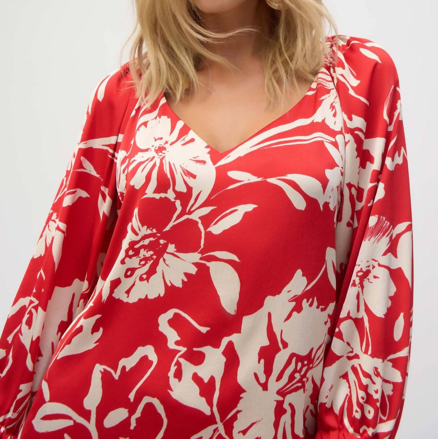 Joseph Ribkoff - Satin Floral Print Straight Top