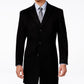 Kenneth Cole Reaction Men's Raburn Wool Blend Over Coat Black Size 36