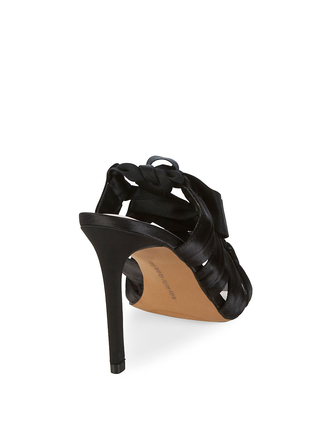 Avec Les Filles Women's Janelle Satin Lace-up Dress Sandals Black Size 7M