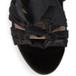 Avec Les Filles Women's Janelle Satin Lace-up Dress Sandals Black Size 7M