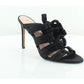 Avec Les Filles Women's Janelle Satin Open Toe Special Occasion Strappy Sandals Black Size 7.5 M
