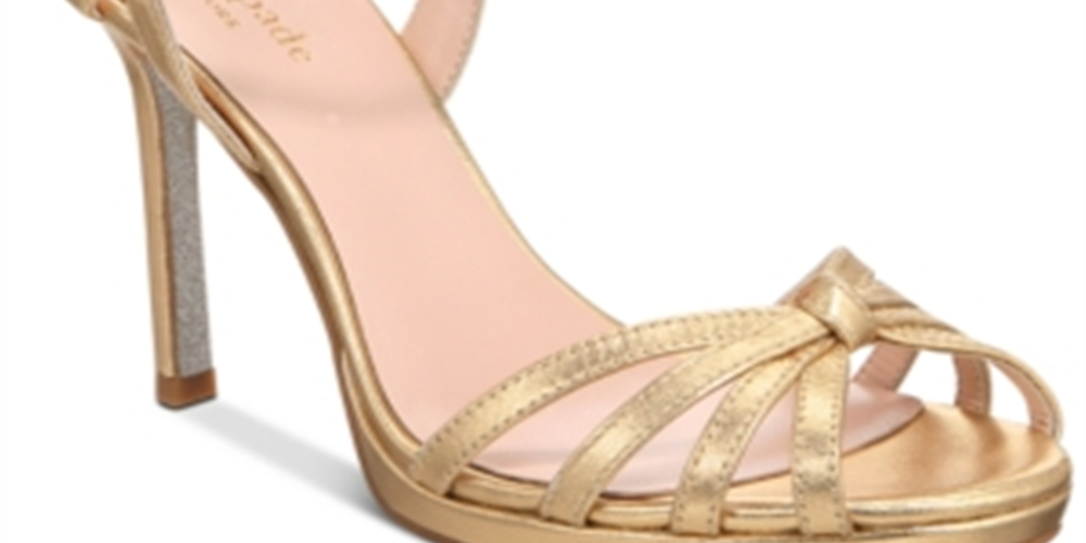 Kate Spade New York Women's Florence Leather Open Toe Special Occasion Ankle Yellow Size 10 Medium (B M)