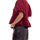 Entro - Danielle Puff Sleeves Bow Detail Top