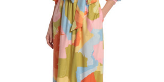 Donna Morgan Women's Belted Tiered Maxi Dress Blue Size 2