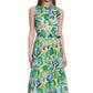 Donna Morgan Women's Floral Sleeveless Shirtdress Green Size 8