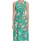 London Times Women's Floral Print Jersey Dress Green Size 22W