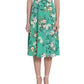London Times Women's Floral Print Jersey Dress Green Size 22W