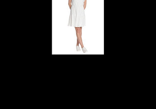 London Times Women's White Flutter Sleeve Tiered Fit and Flare Size 2X