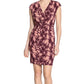 London Times Women's Printed Sheath Dress Red Size 10Petite