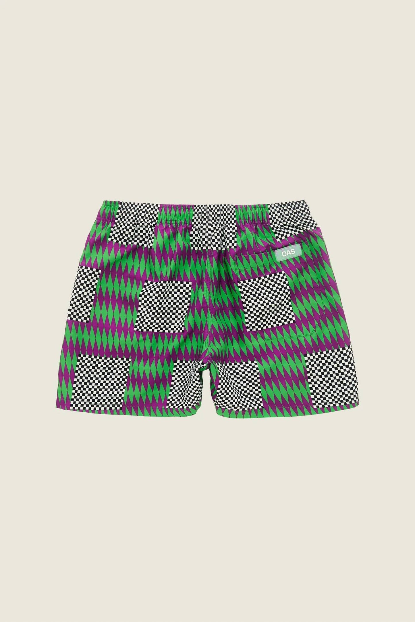 Oas - Orchid Chess Swim Shorts