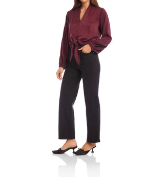 Fifteen Twenty - Women's Scarlet Tie Front Top