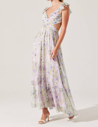 Astr - Primrose Floral Strappy Back Maxi Dress