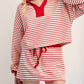 Eesome - Striped Long Sleeve Cropped Pullover