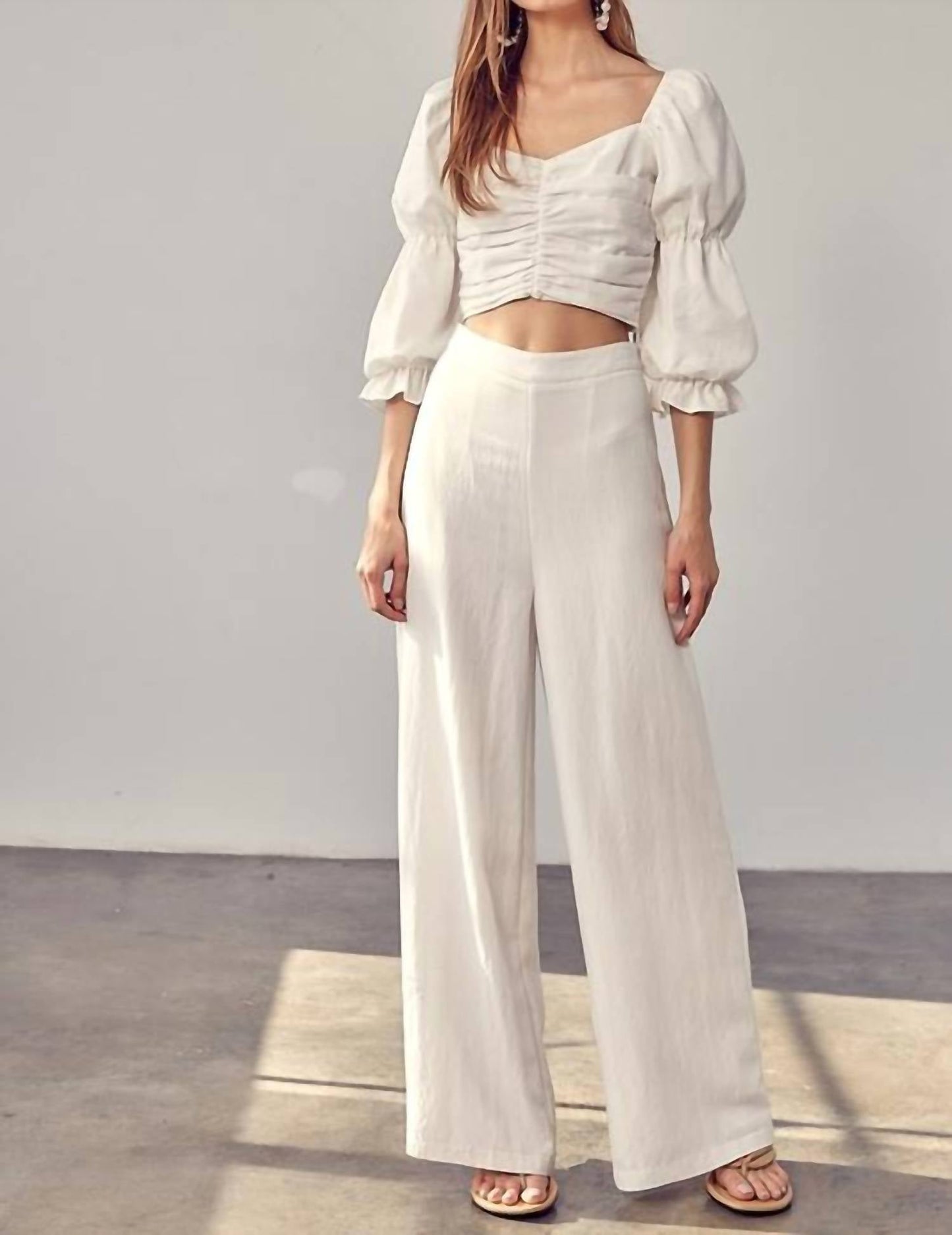 Do+Be - Ruffle Ruched Front Top