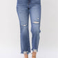 Judy Blue - High Waist Destroyed Straight Cropped Jean