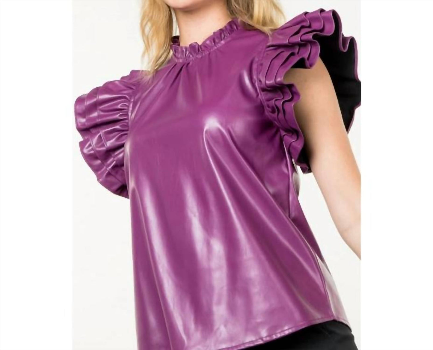 Thml - Feminine Flair Leather Top