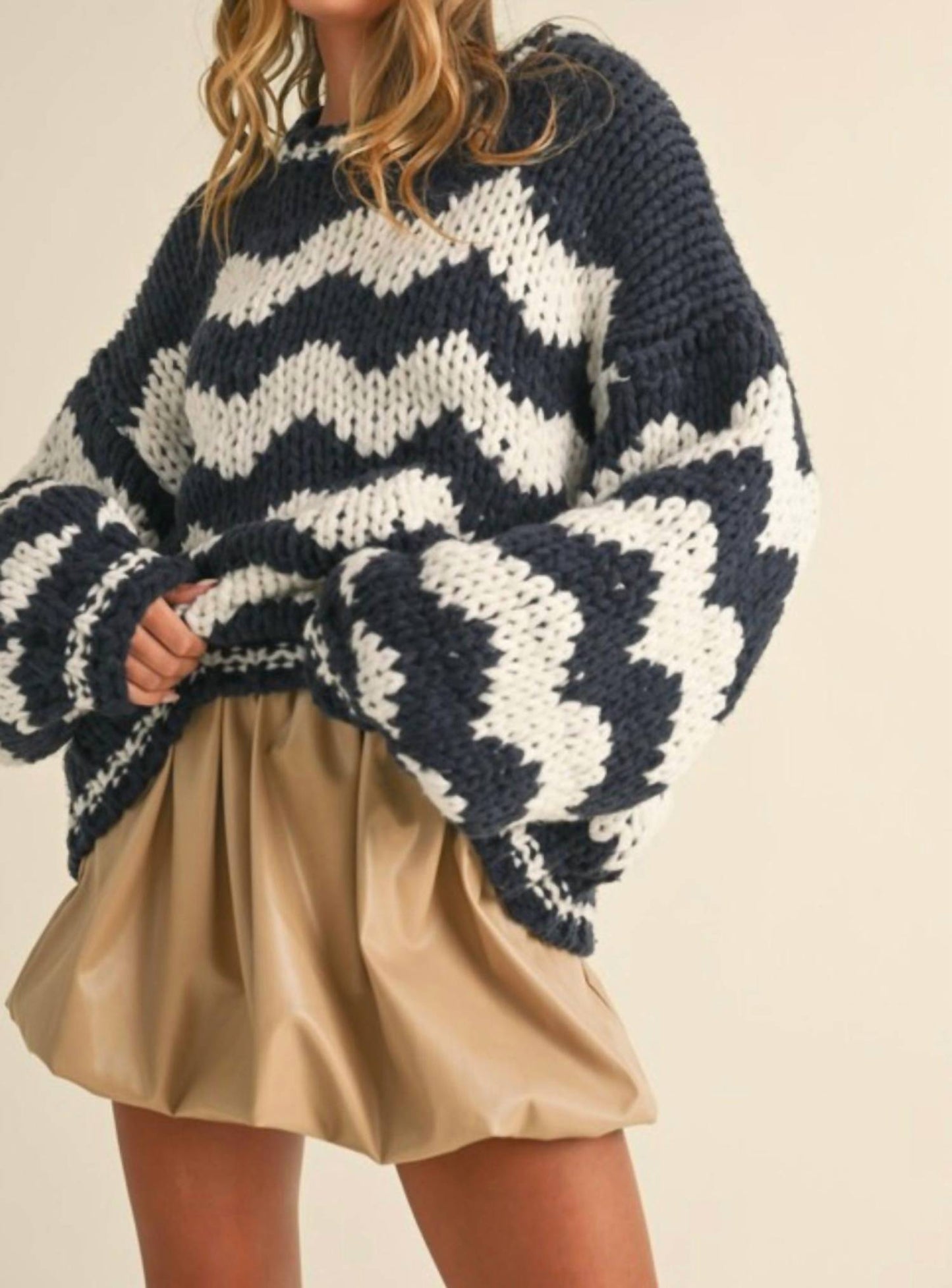Klesis - Striped Chunky Knit Sweater