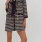 Entro - TWEED DRESS WITH SELF TIE