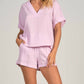 Elan - Short Sleeve Cotton Gauze V-neck Top