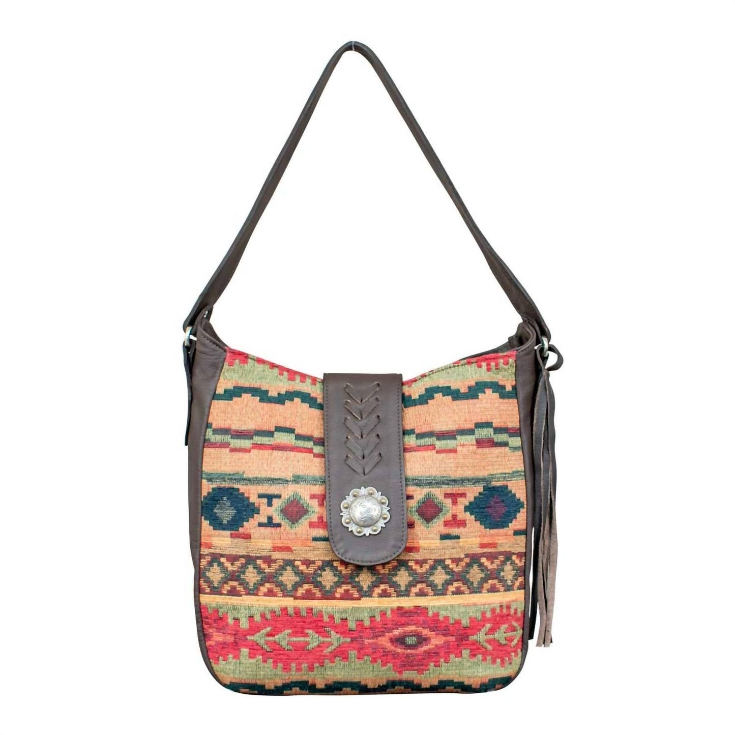 American West - Women's Hand Woven Santa Fe Tapestry Hobo Bag