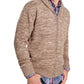 Weatherproof Vintage Men's Marled Cardigan Sweater Brown Size XL