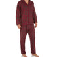 Hanes Men's Cvc Broadcloth Pajama Set Red Size Medium