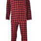 Hanes Men's Flannel Plaid Pajama Set Red Size XXX-Large