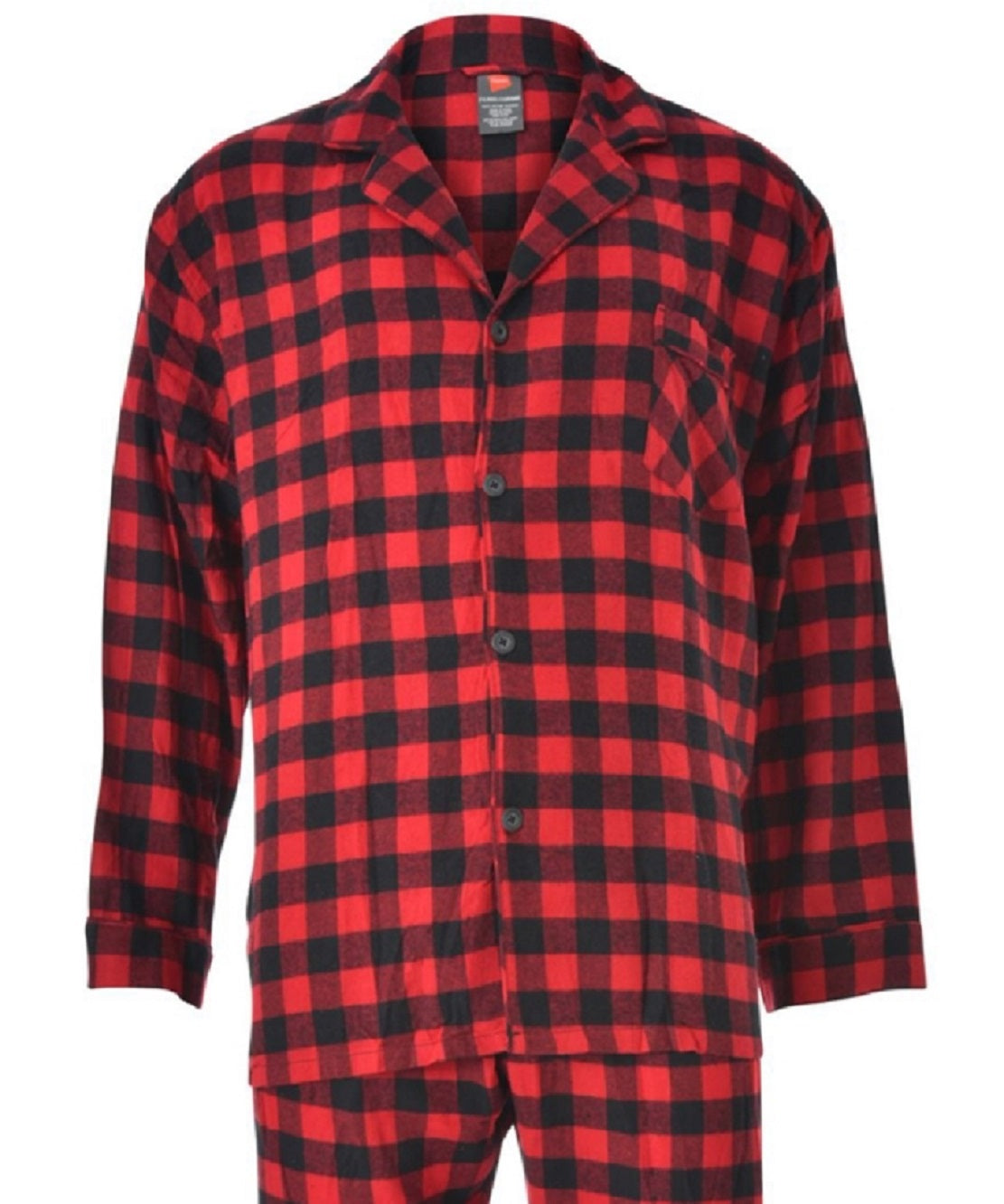 Hanes Men's Flannel Plaid Pajama Set Red Size XXX-Large