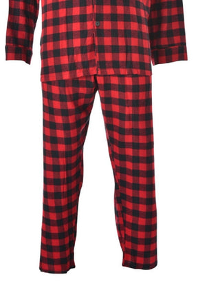 Hanes Men's Flannel Plaid Pajama Set Red Size XXX-Large