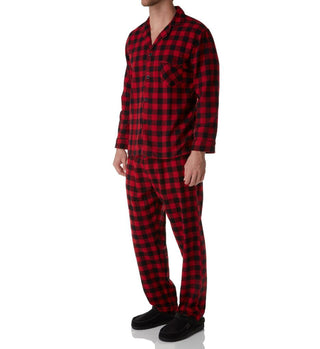 Hanes Men's Flannel Plaid Pajama Set Red Size Medium