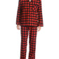 Hanes Men's Flannel Plaid Pajama Set Red Size Medium