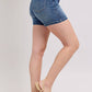 Judy Blue - Mid Rise Tummy Control Mid Length Shorts