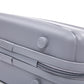 4-Piece PP Spinner Wheel Luggage Set with Cosmetic Case, Light Gray