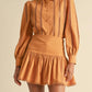 Eb Luxe - Elegant Pleaded Mini Skirt