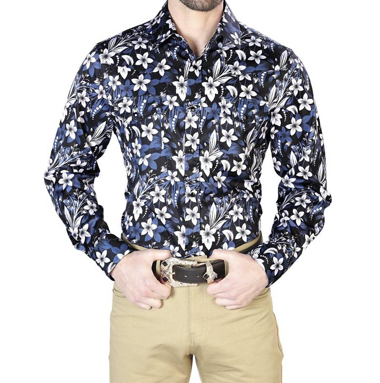 El Señor De Los Cielos - Flower Casual Long Sleeve Shirt