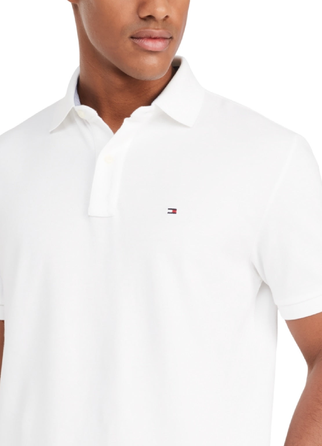 Tommy Hilfiger Men's Classic Fit Ivy Polo Shirt White Size Large