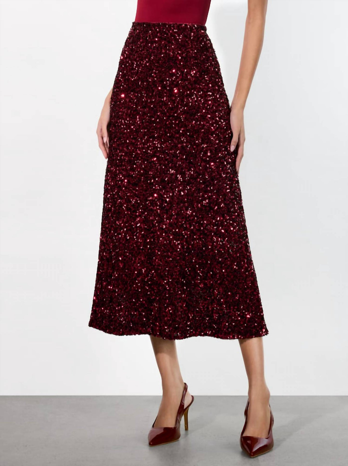 Alice + Olivia - Maeve Sequin Slip Skirt