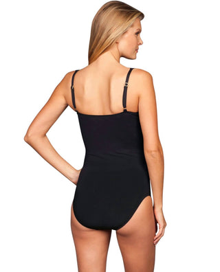 Kallure - Twist Front Underwire One Piece Swimsuit