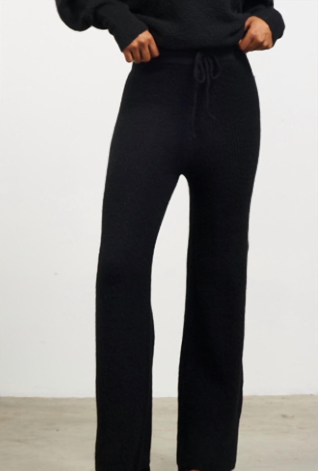 &Merci - Ribbed Wide Leg Pants
