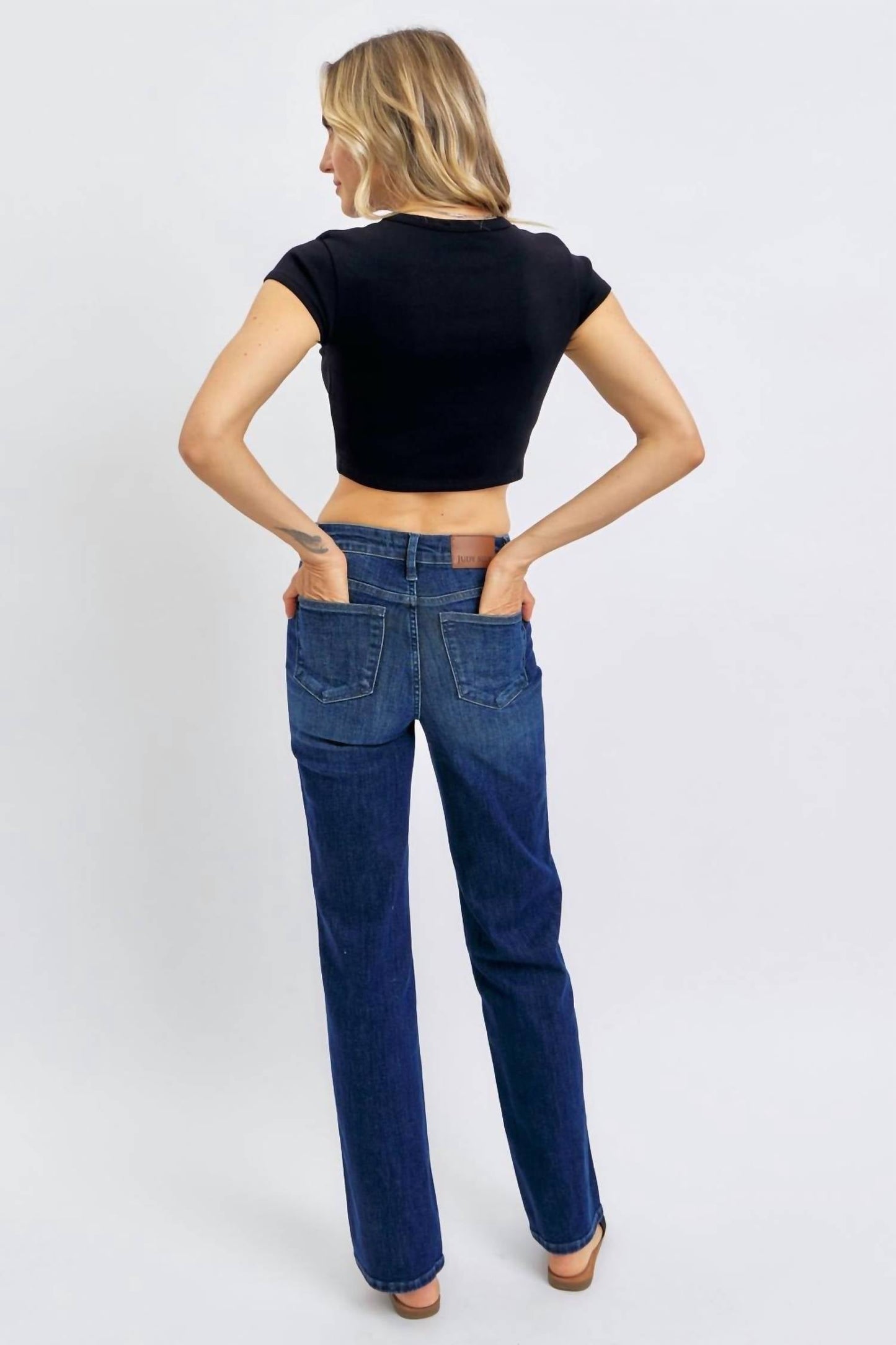 Judy Blue - Mid Rise Tummy Control Classic Straight Leg Jean